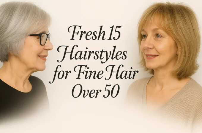 Fresh 15 Hairstyles for Fine Hair Over 50