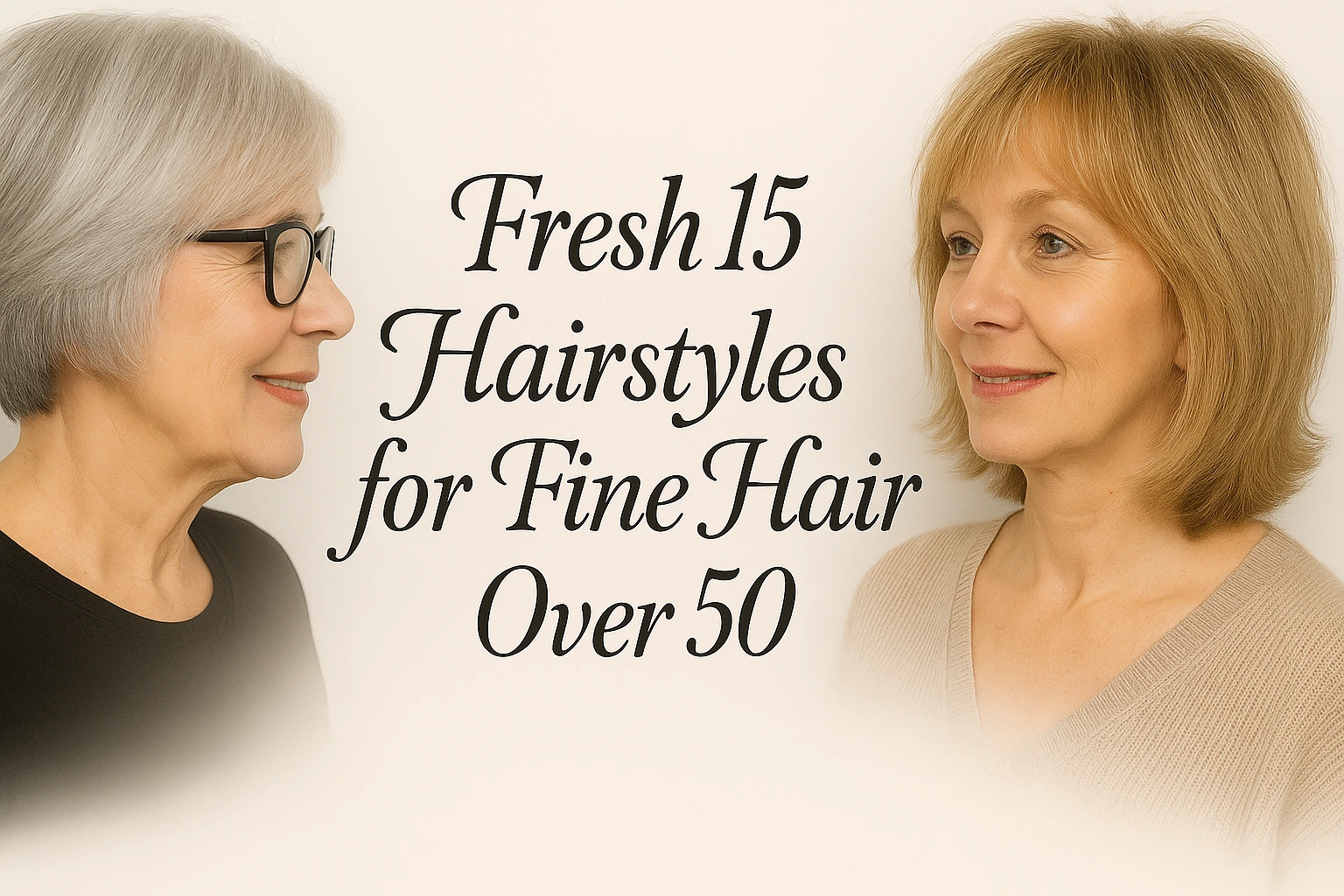 Fresh 15 Hairstyles for Fine Hair Over 50